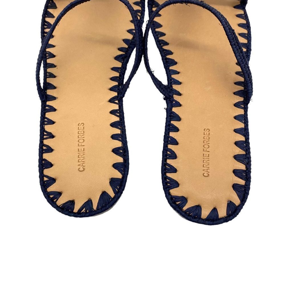 Carrie Forbes Iris Woven Raffia Slide Sandals - Picture 4 of 12